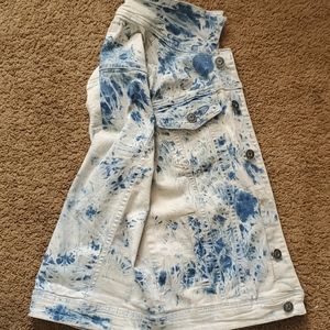 Bleached Denim Vest Small